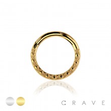 IMPLANT GRADE TITANIUM DIAMOND CUTTING LOOK HINGED SEGMENT RING 